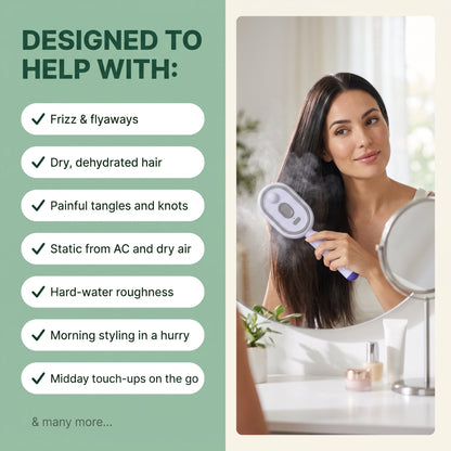 Verlux™ 2-in-1 Nano Mist Hair Brush